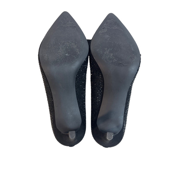 14Th & Union Women’s Fashion Stiletto Black Rhinestone High Heel Pumps Sz 9