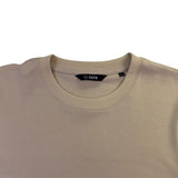Cuts Womens Beige Cotton & Spandex Crew Neck Short Sleeve T-Shirt Size L