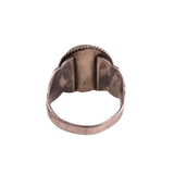 Sterling Silver Womens Green Jade Ring Intricate Handcrafted Unique Vintage