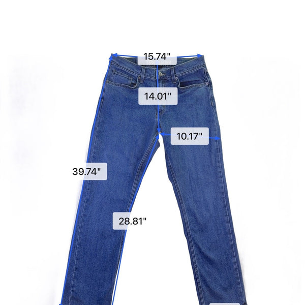 Eddie Bauer Mens Blue Cotton Blend Straight Fit Stretch Denim Jeans Sz 32X30