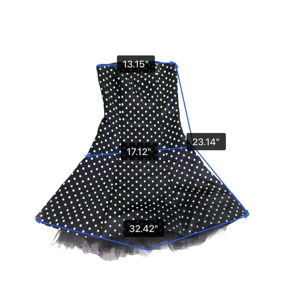 Jessica Mcclintock Womens Black Strapless Polka Dot Fit & Flare Dress Size 1/2