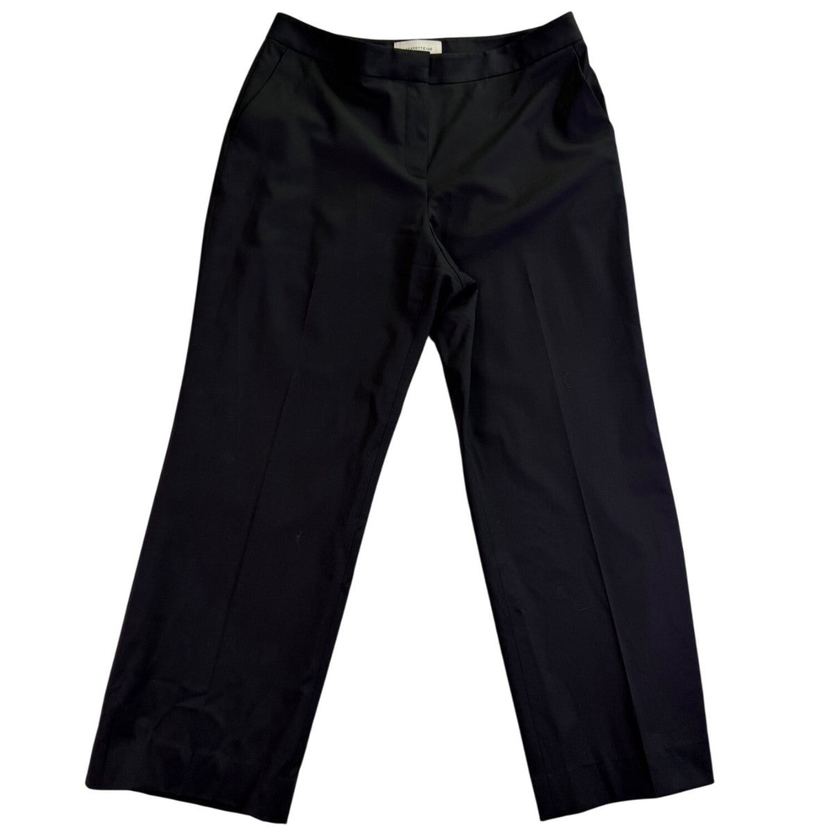 Lafayette 148 Black Wool & Elastane Womens Straight-Leg Trousers Size 12
