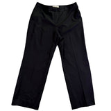 Lafayette 148 Black Wool & Elastane Womens Straight-Leg Trousers Size 12