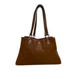 Lauren Conrad Women’s Brown Faux Leather Gold Flower Hardware Shoulder Bag