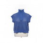 Vici Womens Royal Blue High Neck Sleeveless Textured Knit Sweater Vest Sz M