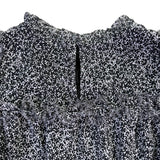 1. State Womens Black & White Ruffle Sleeve Floral Print Midi Dress Size S