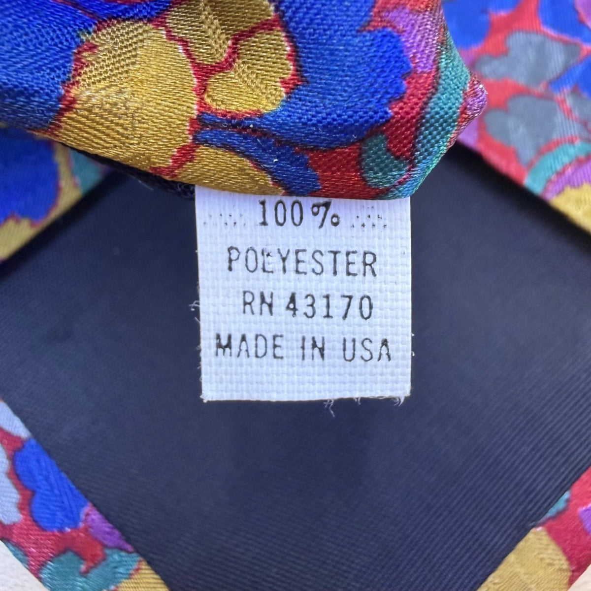 Editions By Van Heusen Mens Colorful Polyester Floral Pattern Tie Red/Multicolor