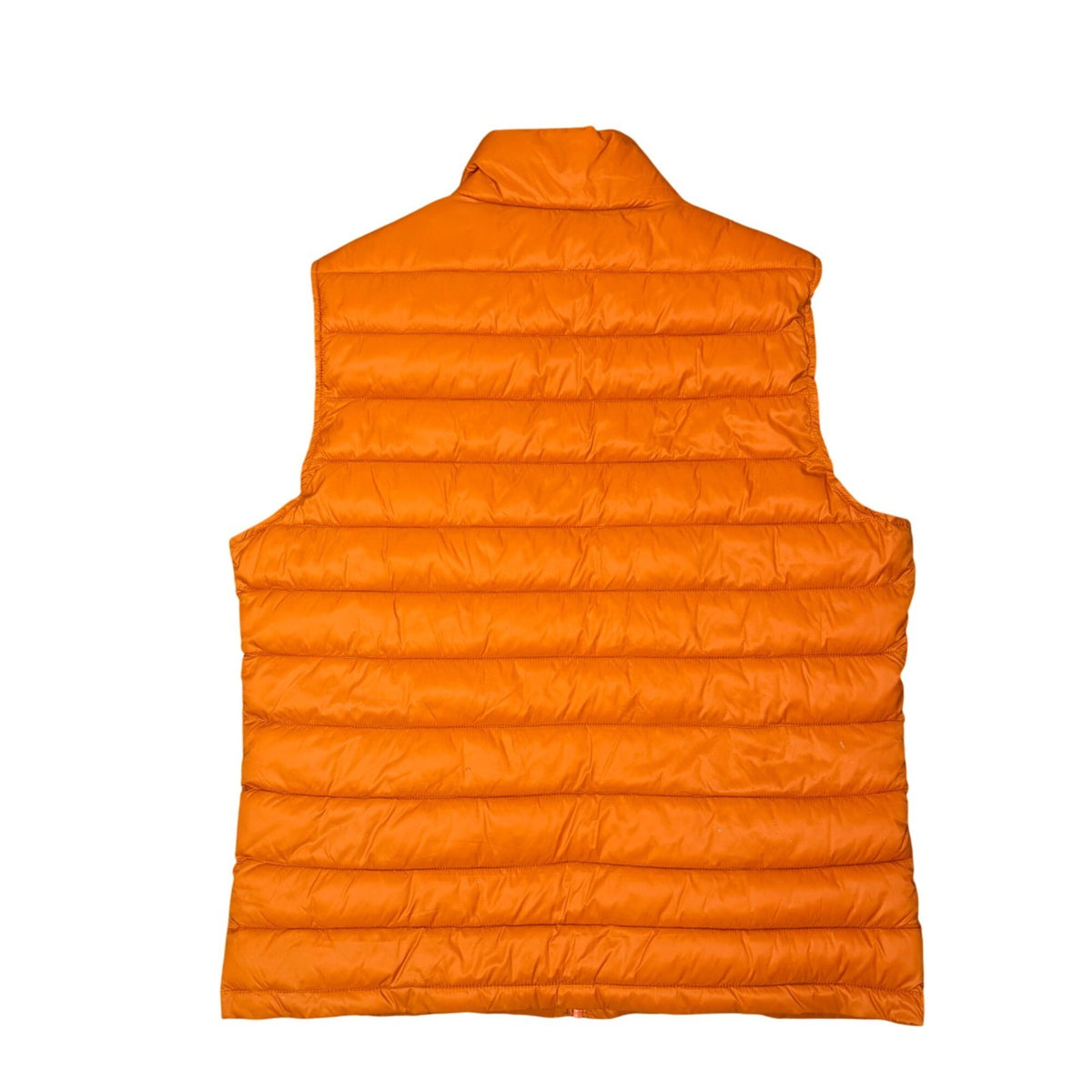 Cole Haan Mens Orange Quilted Puffer Vest With Zip Pockets Lightweight Sz M
