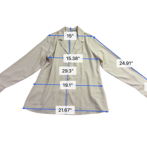 Abercrombie & Fitch Women’s Ivory Button-Up Blouse Long Sleeve  Size M 