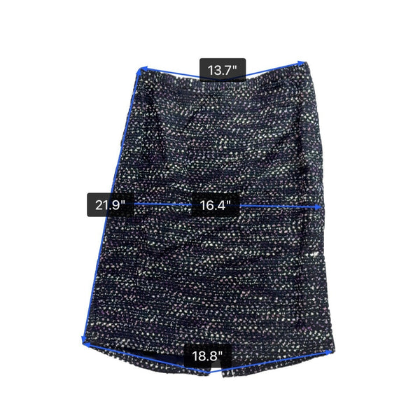 Albert Nipon Womens Purple/Black Tweed Skirt Suit Size 4