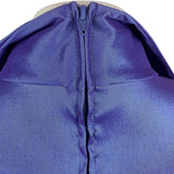Tadashi Womens Purple Ruched Satin Long-Sleeve Blouse Top Zip Back Sz 10