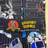 Looney Tunes Mens Black Novelty Tie Circuit Board Character Print