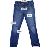 Ann Taylor Loft Womens Blue Denim Jeans Raw Hem Slim Straight Mid-Rise Size 30