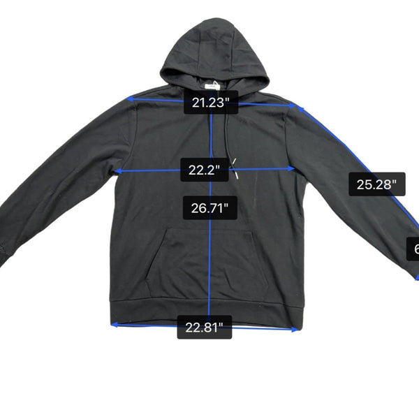 Coofandy Mens Black Hoodie Casual Lightweight Pullover With Pockets Sz XL