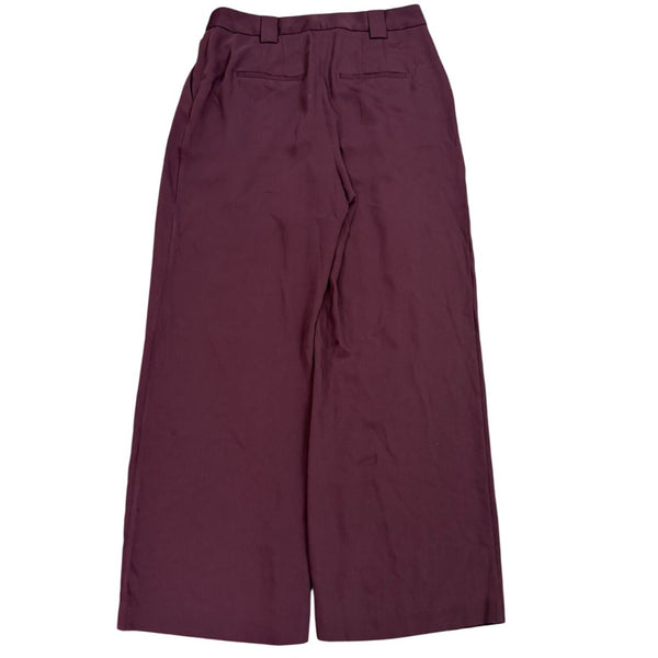 Express Womens Burgundy Wide-Leg Pants Recycled Polyester Blend Size M