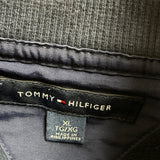 Tommy Hilfiger Mens Navy Full Zip Mock Neck Track Jacket Red Accents XL