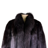 Rosendorf/Evans Womens Black Genuine Mink Fur Coat Luxurious Vintage Sz M