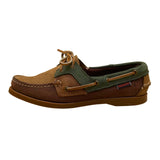 Sebago Women’s Brown & Green Leather 2 Eyes Docksides Boat Moc Toe Shoes Size 7.