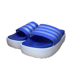 Adidas Women’s Purple & White Synthetic Platform Slide Sandals Size 5