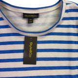Style & Co Womens Blue Striped Long Sleeve Tunic Top Sized Petite Size M