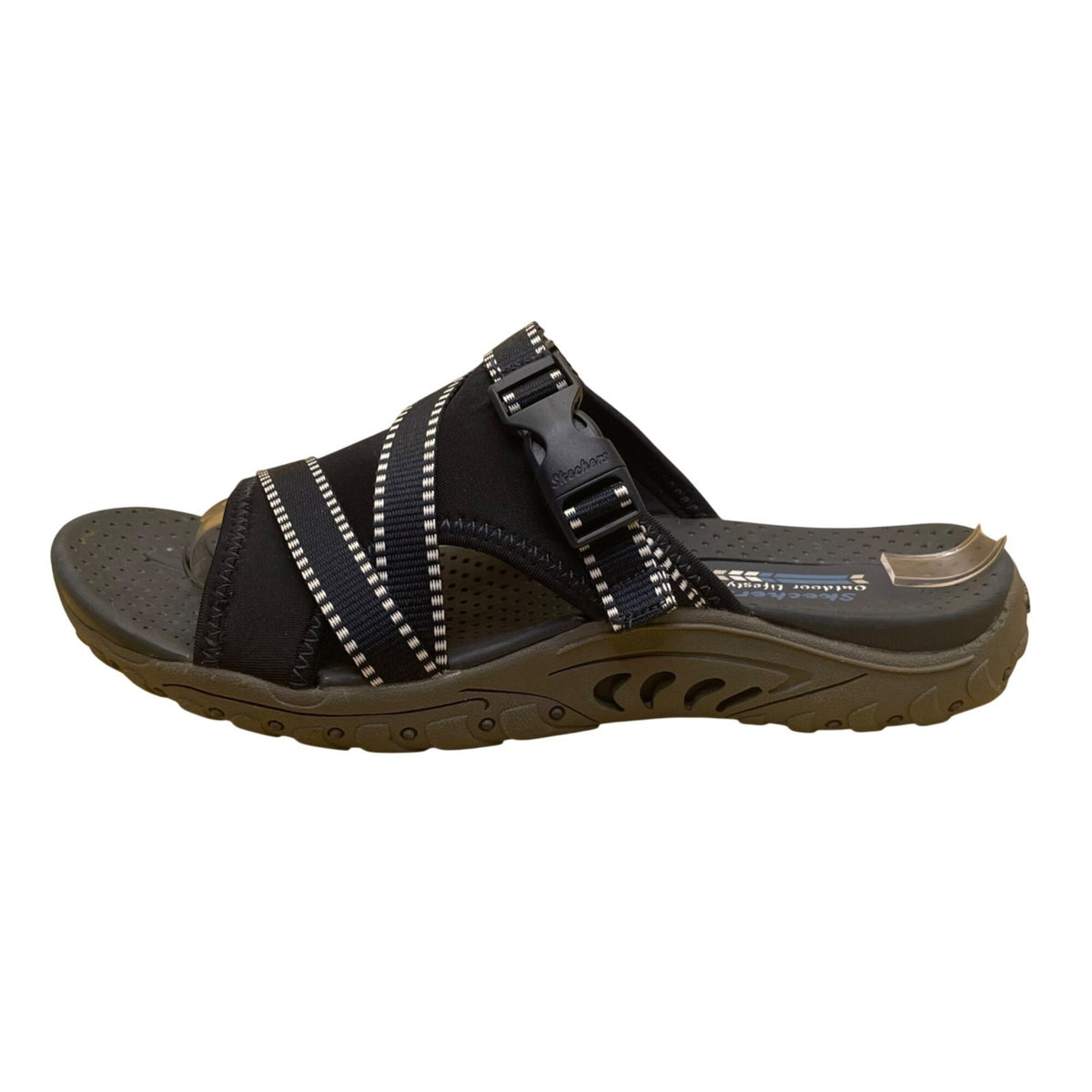 Skechers Women’s Navy Adjustable Strap Durable Outdoor Slide Sandals Size 7