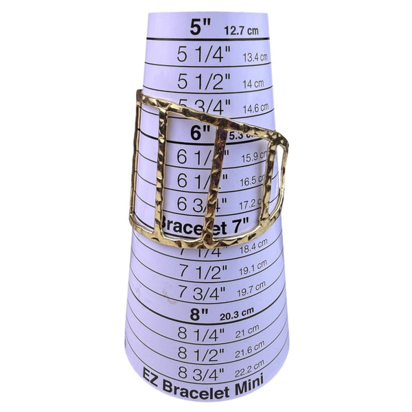 Gold Tone Womens Metal Cuff Bracelet Open Design Hammered Texture