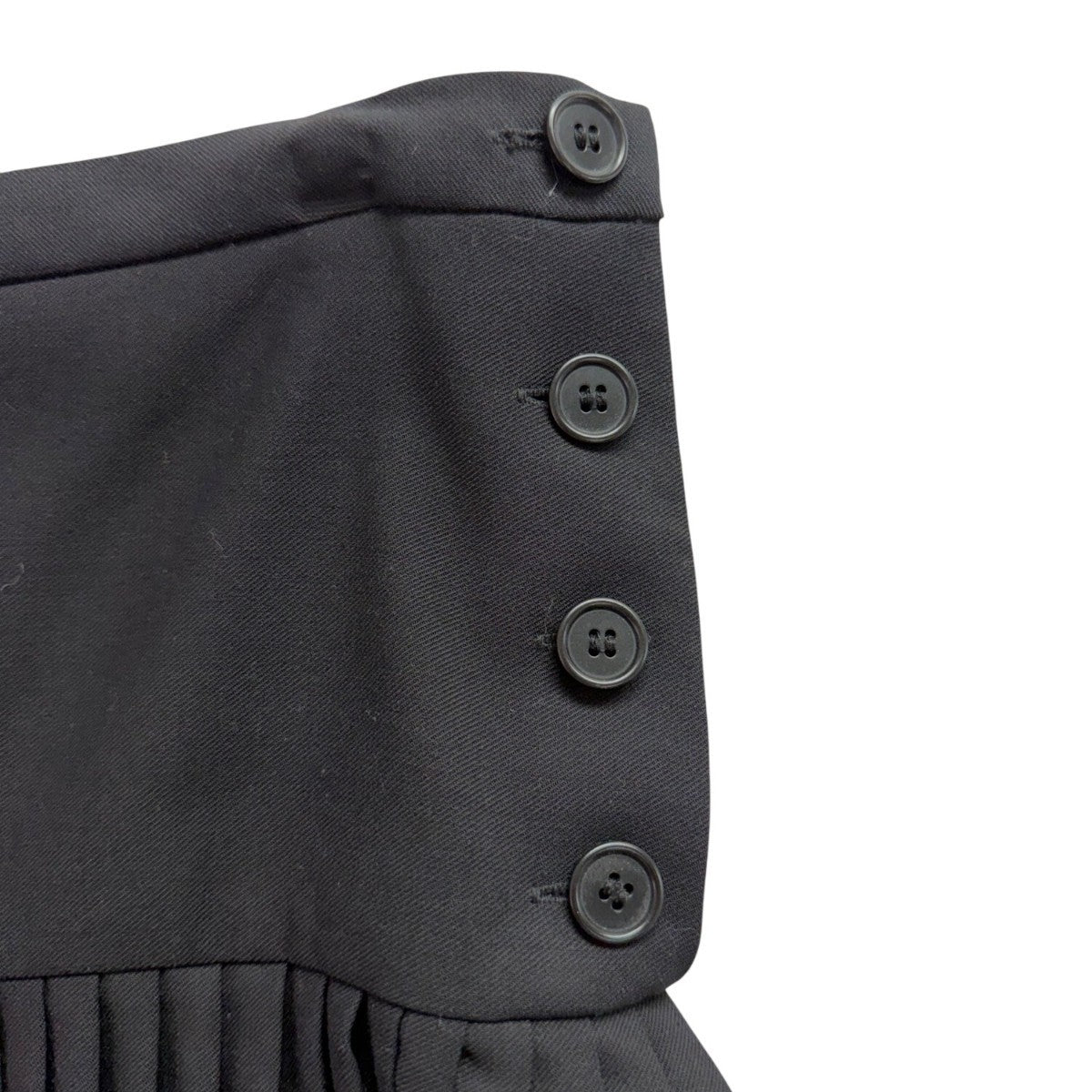 BCBGMaxAzria Womens Black Pleated Button Accent Tiered Mini Skirt Size 10