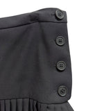 BCBGMaxAzria Womens Black Pleated Button Accent Tiered Mini Skirt Size 10