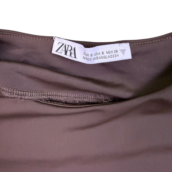 Zara Womens Brown Sleeveless Maxi Dress Size S