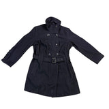 Black Rivet Womens Black Double Breasted Belted Peacoat Warm Stylish Size 1X