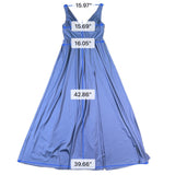 Ever Pretty Womens Blue V-Neck Maxi Dress Sleeveless Flowy Gown Size XL