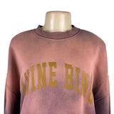 Anine Bing Womens Pink Ombre Sweatshirt Graphic Casual Crewneck Sz M