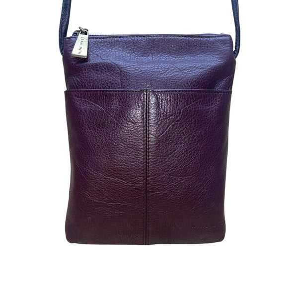 Nine West Women’s Purple Faux Leather Strapped Zipper Closure Crossbody Bag