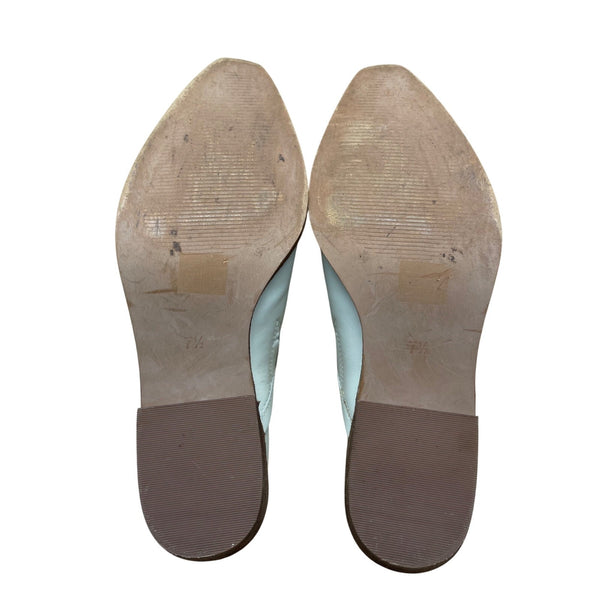 Madewell Women's White Leather Slip-On Comfort Block Heel Mule Shoes Size 7.5