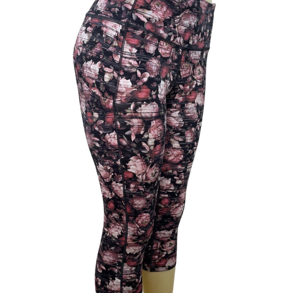 Lululemon Womens Floral Print High-Rise Crop Leggings Size 8