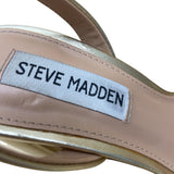 Steve Madden Women's Gold Synthetic Platform Lessa Block Heel Sandals Size 5.5M