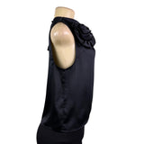 Future Collective Womens Black  Sleeveless Top Decorative Flower Sz XS
