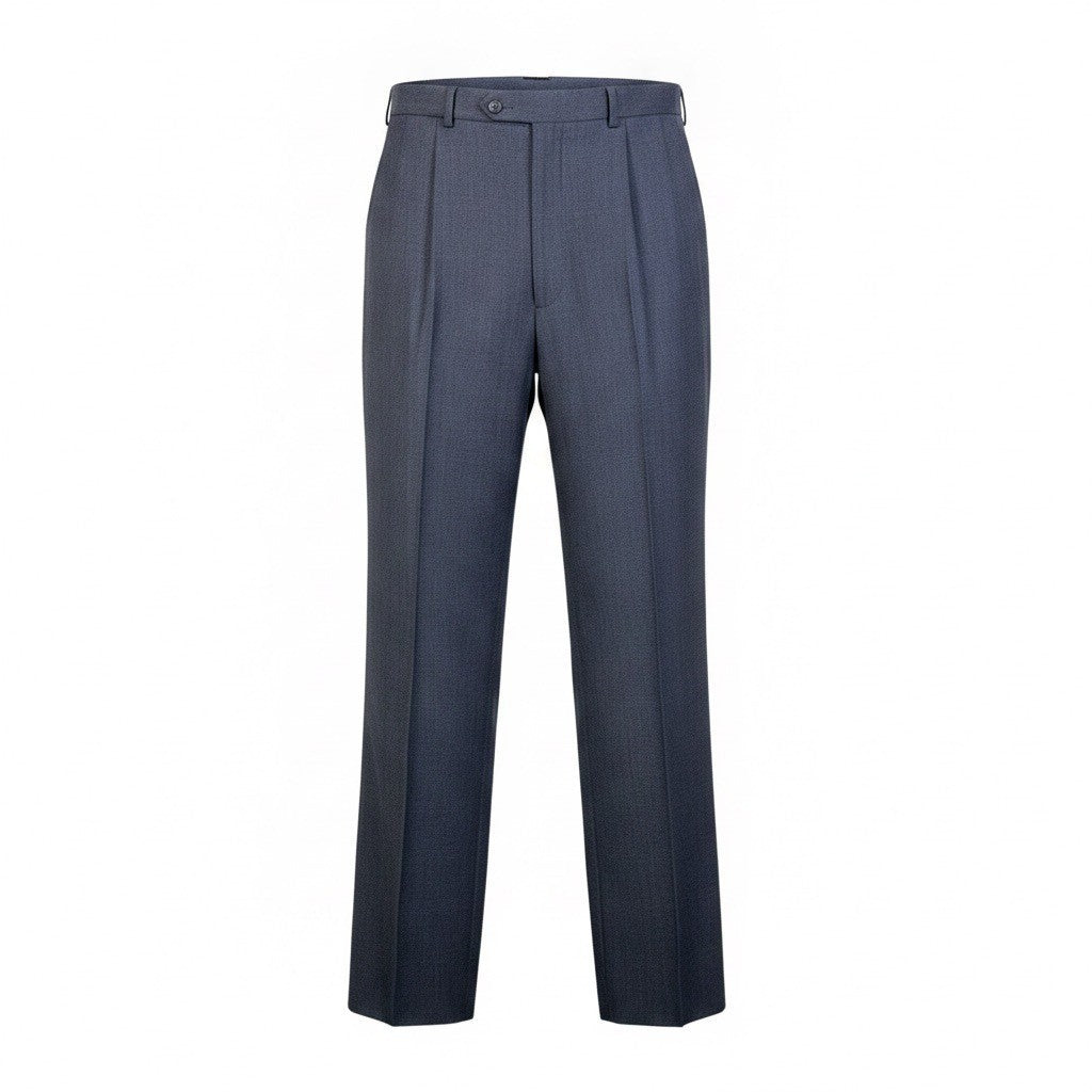 Burberrys Men Navy Wool Pleated Dress Pants Classic Fit Tailored  Size 45x30
