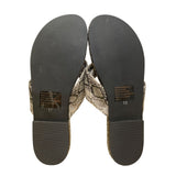 Chicos Women’s Gray Circuitry Snake Print Python Strappy Sandals Size 10