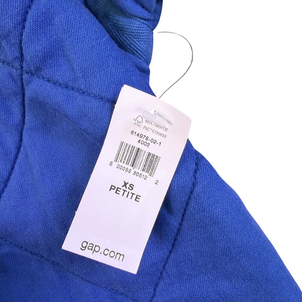 Gap Womens Blue Quilted Jacket Petite Full Zip Lightweight Outerwear Sz XS