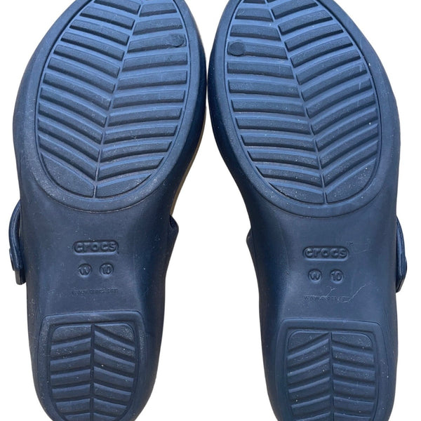 Crocs Women’s Black Dual Comfort Ergonomic Slip-On  Sandals Size 10