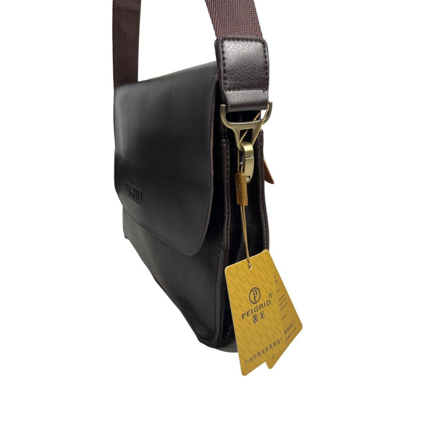 Peigrid Women's Brown Leather Crossbody Travel Bag Sz M - NWT
