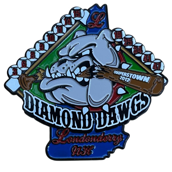 Diamond Dawgs Londonderry USA Cooperstown 2012 Pin Baseball Theme Bulldog Design