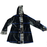 Dennis Basso Womens Black Faux Fur Hooded Coat Stylish Warm Outerwear Sz L