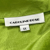 Caroline Rose Green Women’s Silk Tank Top & Jacket Two-Piece Outfit Sz 1X