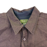 Eddie Bauer Mens Dark Brown Cotton Long Sleeve Button-Up Shirt Casual Sz XXL