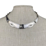 Peru Women’s Sterling Silver 925 Necklace Abstract Design Adjustable Chain