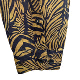 Banana Republic Mens Navy & Tan Button-Up Long-Sleeve Shirt  Animal Print Size L