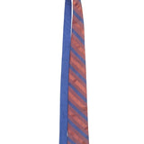 Tommy Hilfiger Men’s Orange Blue 100% Silk Striped Necktie Made In USA