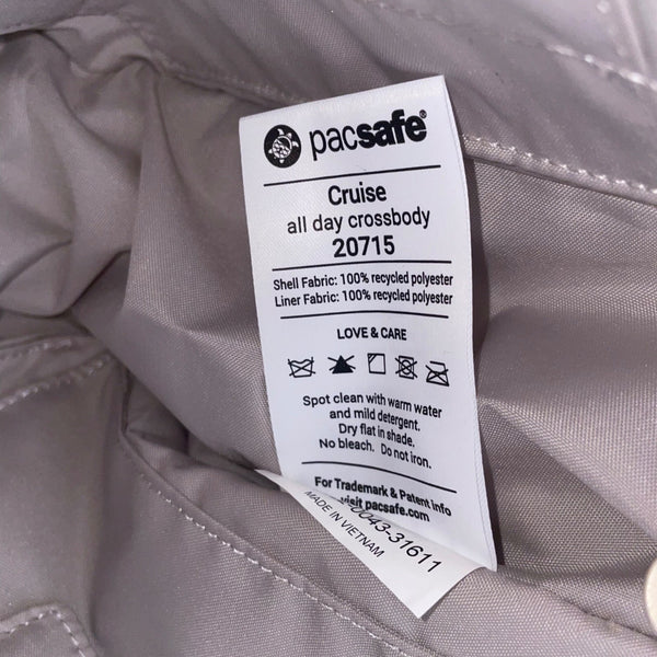 Pacsafe Women’s Black Nylon Adjustable Strap Rfid Anti-Theft Crossbody Bag